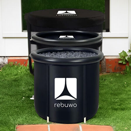 Rebuwo Sporcu Buz Küveti 300 Litre 75×75 cm – Kompakt Soğuk Su Terapisi Ice Bath | Katlanabilir Dayanıklı Taşınabilir Küvet